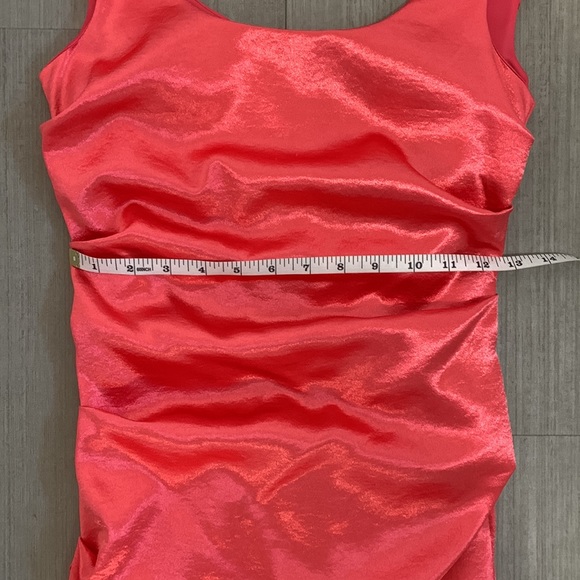 Le Château coral satin dress - Picture 14 of 15